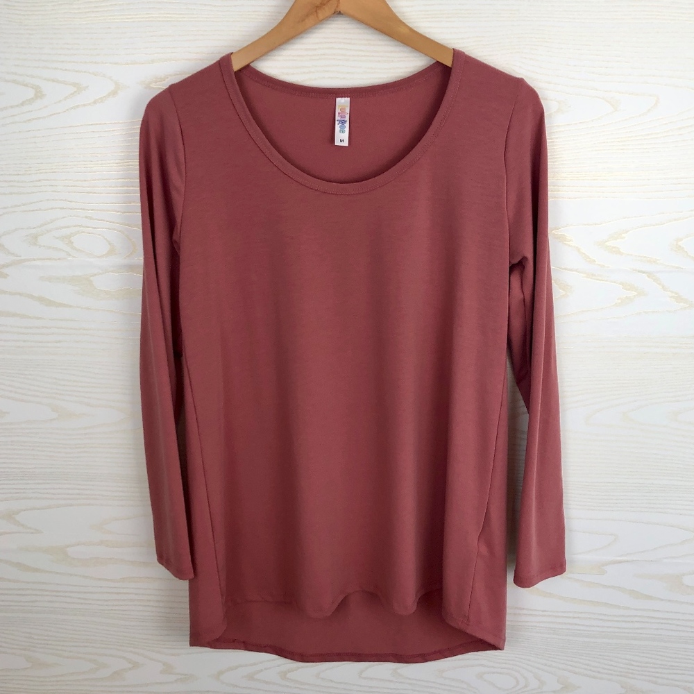 Lularoe Solid Dusty Rose Lynnae Long Sleeve Top